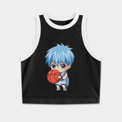 Женская укороченная майка-топ хлопок Чиби Тецуя Куроко