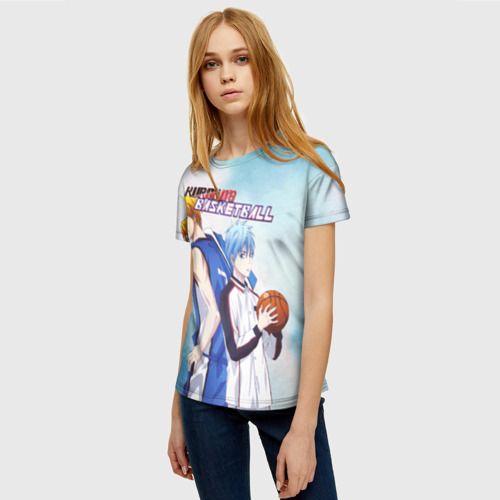 Женская футболка 3D с принтом Рёта Кисе и Тецуя, фото на моделе #1