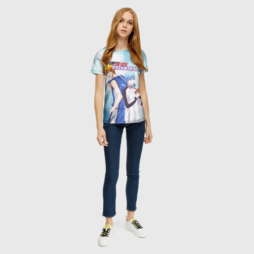Женская футболка 3D с принтом Рёта Кисе и Тецуя, вид сбоку #3