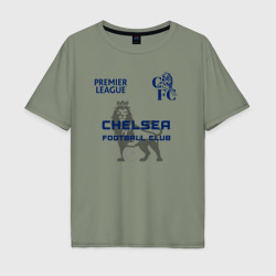 Мужская футболка хлопок Oversize Chelsea f.c Челси ф.к