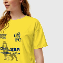 Женская футболка хлопок Oversize Chelsea f.c Челси ф.к - фото 2