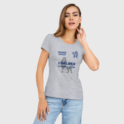 Женская футболка хлопок Slim Chelsea f.c Челси ф.к - фото 2