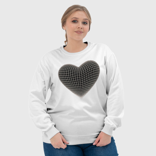Женский свитшот 3D Heart print, цвет 3D печать - фото 6