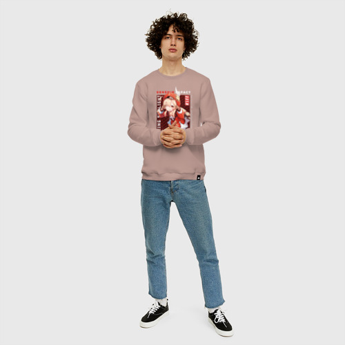Мужской свитшот хлопок Кли Klee, Genshin Impact Геншин Импакт, цвет пыльно-розовый - фото 5