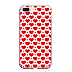 Чехол для iPhone 7Plus/8 Plus матовый Сердечки - любовь