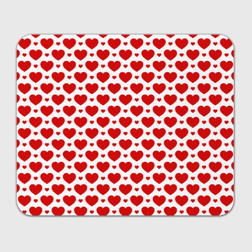Прямоугольный коврик для мышки Сердечки - любовь