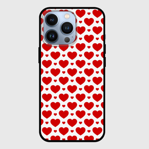 Чехол для iPhone 13 Pro Сердечки - любовь