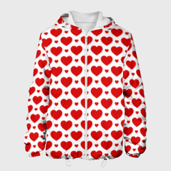 Мужская куртка 3D Сердечки - любовь
