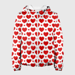 Женская куртка 3D Сердечки - любовь