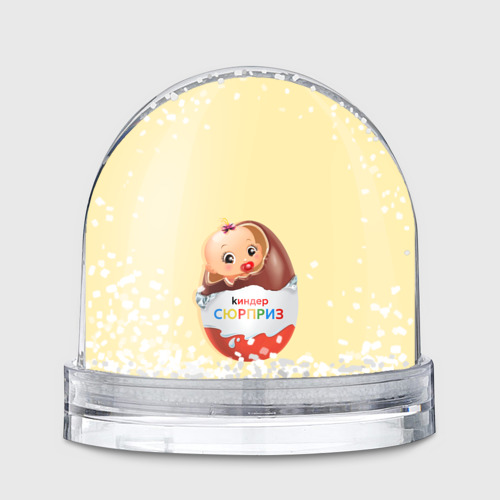 Игрушка Снежный шар с принтом Киндер сюрприз, вид спереди №1