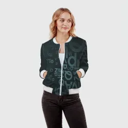 Женский бомбер 3D Хаотичные мысли гения - фото 2