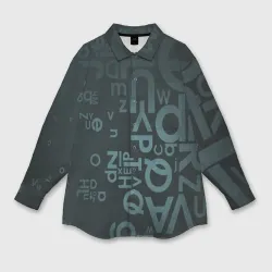 Женская рубашка oversize 3D Хаотичные мысли гения
