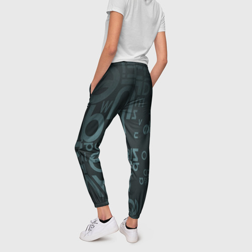 Женские брюки 3D Хаотичные мысли гения, цвет 3D печать - фото 4
