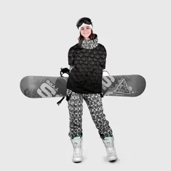 Накидка на куртку 3D Чешуя Дракона black edition - фото 2