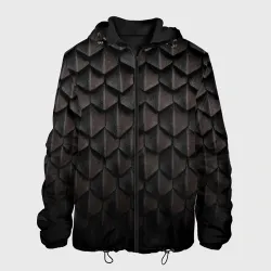 Мужская куртка 3D Чешуя Дракона black edition