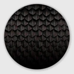 Круглый коврик для мышки Чешуя Дракона black edition
