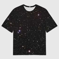 Женская футболка oversize 3D Ночное звездное небо