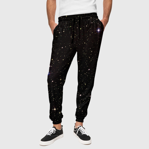 Мужские брюки 3D Ночное звездное небо, цвет 3D печать - фото 4