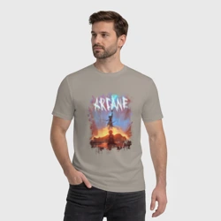 Мужская футболка хлопок Jinx here was Arcane league of Legends Джинкс - фото 2