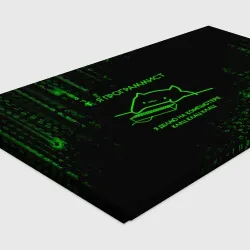 Холст прямоугольный Кот-программист и бинарный код - фото 3