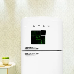 Магнитный плакат 3Х3 Кот-программист и бинарный код - фото 2