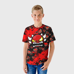 Детская футболка 3D Геометри Дэш красный демон Geometry Dash - фото 2