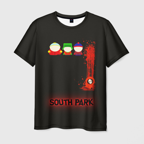 Мужская футболка 3D Южный Парк главные персонажи South Park, цвет 3D печать