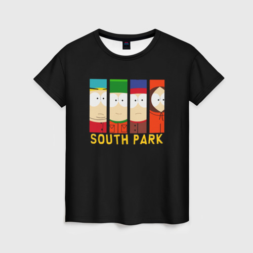 Женская футболка 3D South Park - Южный Парк главные Герои, цвет 3D печать