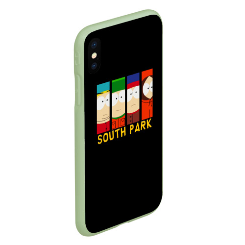 Чехол для iPhone XS Max матовый South Park - Южный Парк главные Герои, цвет салатовый - фото 3