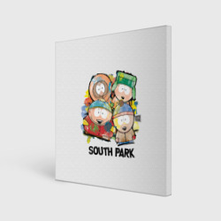 Холст квадратный South Park - Южный Парк краски