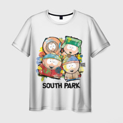 Мужская футболка 3D South Park - Южный Парк краски