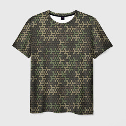 Мужская футболка 3D Абстрактный военный или охотничий камуфляж