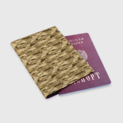Обложка для паспорта матовая кожа Рыбы камуфляж - фото 2
