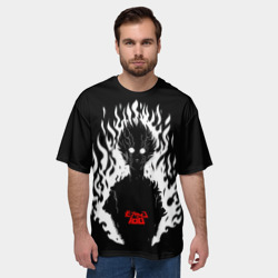 Мужская футболка oversize 3D Демонический Кагеяма Mob Psycho 100 - фото 2