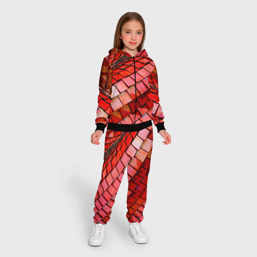Детский костюм 3D Красная спартаковская чешуя, цвет черный - фото 5