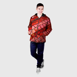 Мужская куртка 3D Красная спартаковская чешуя - фото 2
