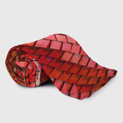 Плед 3D Красная спартаковская чешуя, цвет 3D (велсофт) - фото 2