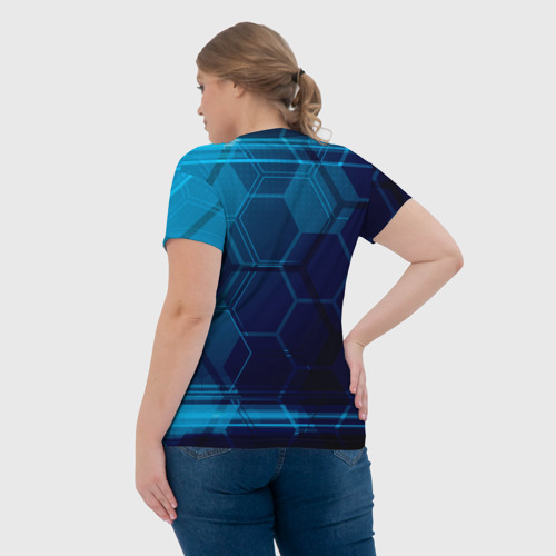 Женская футболка 3D с принтом Z - Гордость Питера, вид сзади #2
