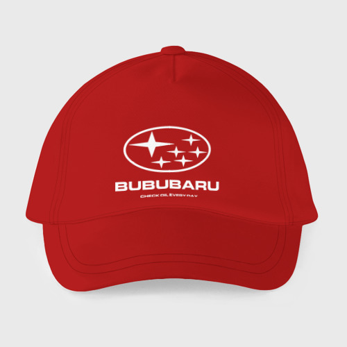 Детская бейсболка Subaru Bububaru белый, цвет красный - фото 2