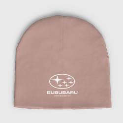 Детская шапка демисезонная Subaru Bububaru белый