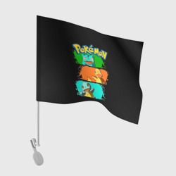 Флаг для автомобиля Стартовые Покемоны - Pokemon