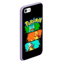 Чехол для iPhone 5/5S матовый Стартовые Покемоны - Pokemon - фото 2