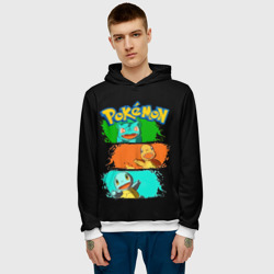 Мужская толстовка 3D Стартовые Покемоны - Pokemon - фото 2