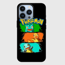 Чехол для iPhone 13 Pro Стартовые Покемоны - Pokemon