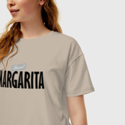 Женская футболка хлопок Oversize Unreal Margarita - фото 2