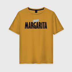 Женская футболка хлопок Oversize Unreal Margarita
