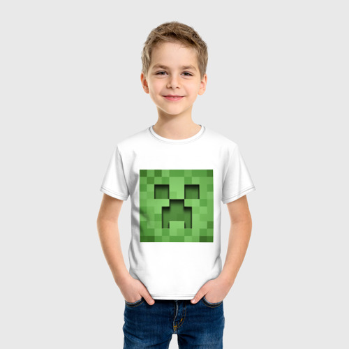 Детская футболка хлопок с принтом Нравится Криппер?, фото на моделе #1