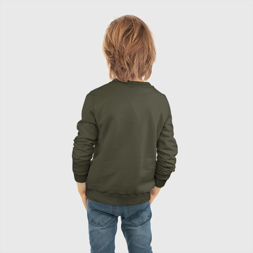 Детский свитшот хлопок Крошка Тина в кармане, цвет хаки - фото 6