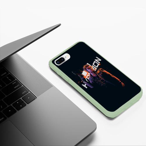 Чехол для iPhone 7Plus/8 Plus матовый Джек арт, цвет салатовый - фото 5