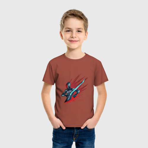 Детская футболка хлопок Разящий Зеро, цвет кирпичный - фото 3